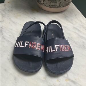 Tommy Hilfiger Navy Kids' Logo Slingback Slide Sandals